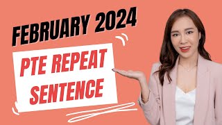 February 2024  PTE Repeat Sentence Prediction pte2024 [upl. by Byrdie]