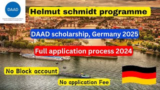 How to apply for Helmut Schmidt DAAD scholarship in Germany Complete guide masters in Germany [upl. by Nolan232]