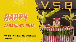 Saraswati Puja Celebrations 2024  VSB Engineering College [upl. by Lehcir]