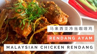 Malaysian Chicken Rendang Recipe Rendang Ayam 马来西亚冷当咖喱鸡  Huang Kitchen [upl. by Mart]