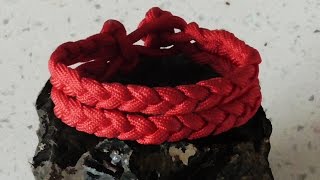 Elegant Double Rastaclat Bracelet  Twin Braid Single Strand Paracord Bracelet [upl. by Imot822]