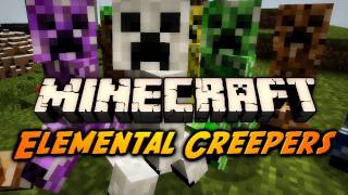 Minecraft Mod Review ELEMENTAL CREEPERS MOD [upl. by Stedman173]