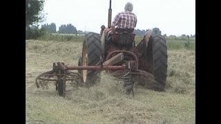 Haymaking 2010 part3 Windrowing with David Brown 950 amp British Lely tedder [upl. by Buttaro]