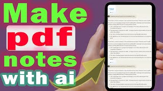 How to make notes from pdf using ai 100 FREE [upl. by Nadnal]