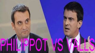 Affaire dieudonné  Florian Philippot clash Manuel Valls 06 02 14 [upl. by Awe]