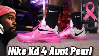 ICONIC HOOPING SHOE Nike KD 4 Aunt Pearl Unboxing  Review  On Feet [upl. by Odranar]