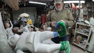 painting fiberglass elf socks [upl. by Hnahk]