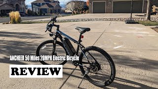 ANCHEER 50 Miles 20MPH Electric Bicycle Review  Worth the Investment [upl. by Buehrer979]