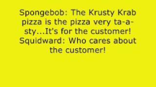 Spongebob Squarepants Krusty Krab Pizza with lyrics [upl. by Carol]