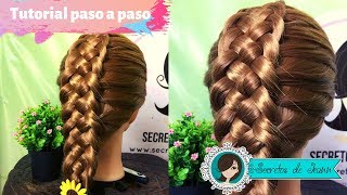 🌺COMO HACER TRENZA DE 5 CABOS DE RAÍZ🌺  TRENZA DE 5 CABOS PASO A PASO  Secretos de Jeann [upl. by Oderfigis239]