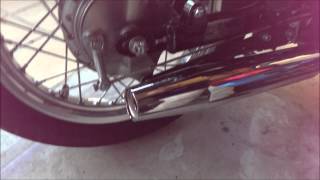 Harley Mufflers fitted to my Kawasaki W800 [upl. by Drud184]