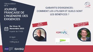 JFIE 2023  Gabarits dexigences  comment les utiliser et quels sont les bénéfices [upl. by Aubine69]