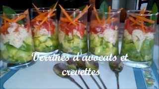 Recette facile n°2 Verrines à lavocat et aux crevettes [upl. by Given999]