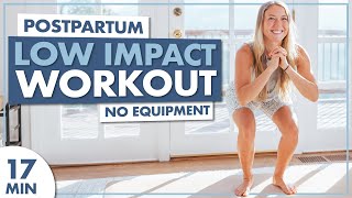 LOW IMPACT POSTPARTUM WORKOUT For BEGINNERS  Bodyweight Only  No Equipment [upl. by Thais]