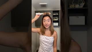 How I style my curtain bangs with a flat iron [upl. by Mure]