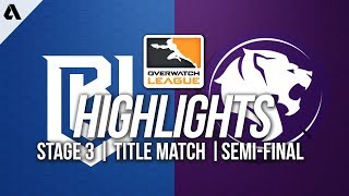 Los Angeles Gladiators vs Boston Uprising  Overwatch League Highlights OWL Stage 3 Semi Finals [upl. by Gawen]