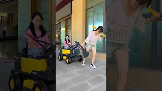 Didi pulled Volvo JCB 🚜😀mini wood toywood working art skill woodhand crafts funny shorts fun [upl. by Londoner]