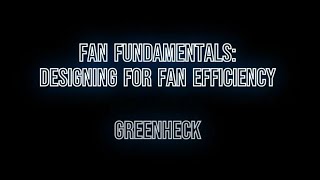 Dorse Power Shot  Fan Fundamentals  Designing for Fan Efficiency [upl. by Oniluap]