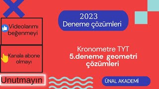 27 Mart 2023 KronoMetre TYT Deneme 5 matematik geometri çözümleri [upl. by Molton]