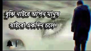 বুঝি নাইরে আপন মানুষ যাইবো একদিন চলে buji naire apon manush jaibo akdin choleakash mahmud [upl. by Anaeed723]