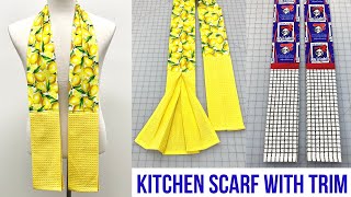 Quick and Easy DIY Gift  How to Make a Kitchen Boa Scarf with Trim Sew to Sell [upl. by Steffie355]