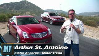 Cadillac CTSV vs BMW M5 Road Course Battle [upl. by Haskins]