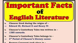 ENGLISH LITERATURE FOR UGC NET  TGT PGT ENGLISH  BPSC TRE 40  JTET  DSSSB TGT [upl. by Spurgeon]