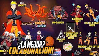 OFICIAL ACTUALIZACION OB47 NUEVAS SKIN FREE FIRE X NARUTO SHIPPUDEN FECHA [upl. by Yelwar970]