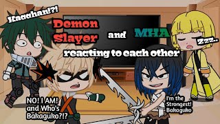 Demon Slayer and MHA Characters reacting to each other Tiktok Edits  Gacha Club  Gacha Life [upl. by Ahsil]