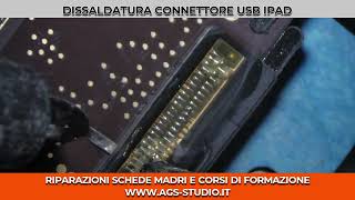 IPAD NON CARICA  SOSTITUZIONE CONNETTORE  RIPARAZIONE SCHEDA MADRE [upl. by Anilag529]