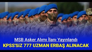 MSB 2024 yılı uzman erbaş alımı Başvuru nasıl yapılır Şartları nelerdir [upl. by Tuddor718]