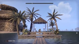 ESO Homestead Hundings Palatial Hall  Floating Tiki Hut Bar Cave Pool etc [upl. by Ahtibbat631]