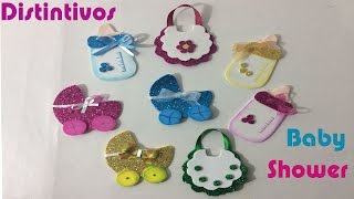 Como hacer distintivos para BABY SHOWER [upl. by Nelyt]