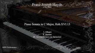 Haydn Piano Sonata in C Major HobXVI15 Complete [upl. by Nnylrahc]