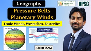 Planetary Winds amp Pressure Belts  Trade Wind Westerlies Easterlies ITCZ  Geography  Adil Baig [upl. by Eleirbag313]