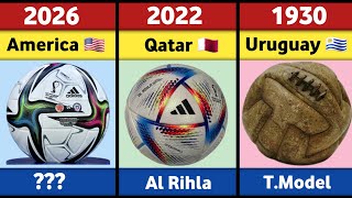 Evolution Of The Fifa World Cup Ball 1930  2026 [upl. by Amluz585]