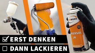 Lackieren richtig planen  Tipps und Tricks  Selber Lackieren  LACKSTORE [upl. by Enelrak]