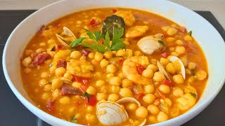 🍲 Delicioso POTAJE DE GARBANZOS y LANGOSTINOS 🍤 para disfrutar en familia [upl. by Kcyred962]