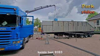 Kermis best 2023 transport en opbouw deel 3 [upl. by Wilfrid]