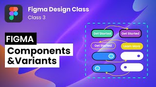 Figma Components And Variants  Figma Design Class 3 2023 [upl. by Yttisahc]