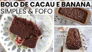 Bolo de Cacau e Banana Simples e Fofo  Food From Portugal [upl. by Brandon]