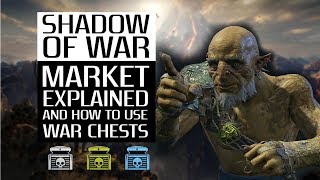 Shadow of War GUIDE  THE MARKET  Opening War Chests [upl. by Eirallih]