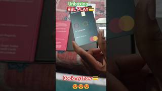 RBL BOOKMYSHOW PLAY CREDIT CARD💳 unboxing creditcard credit bank bookmyshow playcard short [upl. by Ruenhcs41]