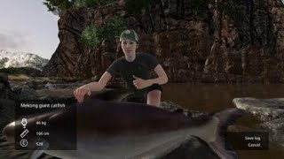 Fishing 46 Kg Mekong giant catfish  feeder  Pro Fishing Simulator [upl. by Aitat]