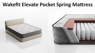 Wakefit Elevate Pocket Spring Mattress with Memory Foam Unboxing and Review  Ortho spring mattress [upl. by Assilim]