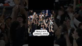 Jonquel Jones’ reaction to winning Finals MVP is priceless 😳🏆 [upl. by Eillit]