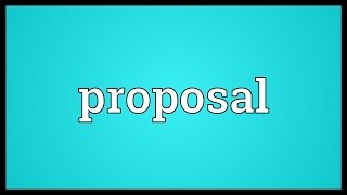 Proposal Meaning [upl. by Lusa]