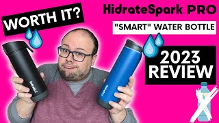 HidrateSpark Pro REVIEW Smart Water Bottle to Track Hydration  Is It Worth It [upl. by Nivlak]