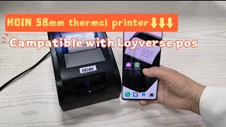 compatible with loyverse posHOIN 58mm thermal printer [upl. by Gillead]