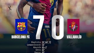 FC BARCELONA 7  0 REAL VALLADOLID HIGHLIGHTS FCBARCELONA REAL [upl. by Ridinger]